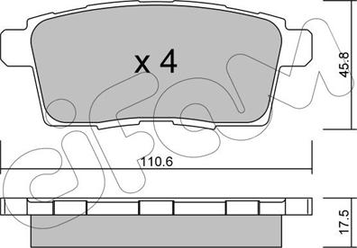 Cifam 822-873-0 - Гальмівні колодки, дискові гальма autozip.com.ua