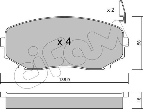 Cifam 822-872-0 - Гальмівні колодки, дискові гальма autozip.com.ua