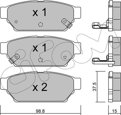 Cifam 822-396-0 - Гальмівні колодки, дискові гальма autozip.com.ua