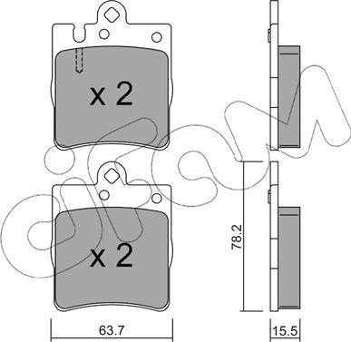 Cifam 822-344-0 - Гальмівні колодки, дискові гальма autozip.com.ua