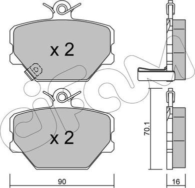 Cifam 822-341-0 - Гальмівні колодки, дискові гальма autozip.com.ua