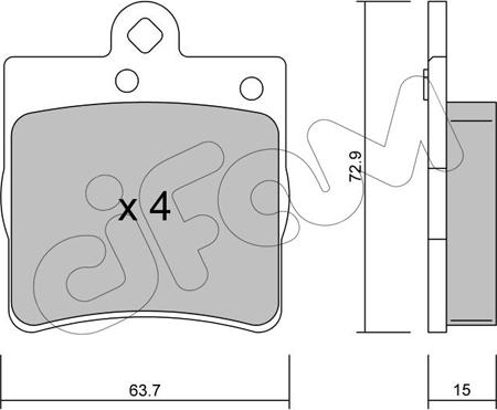 Cifam 822-343-0 - Гальмівні колодки, дискові гальма autozip.com.ua