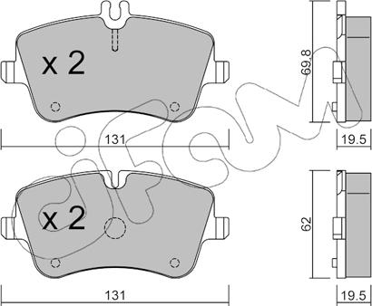 Cifam 822-342-0 - Гальмівні колодки, дискові гальма autozip.com.ua