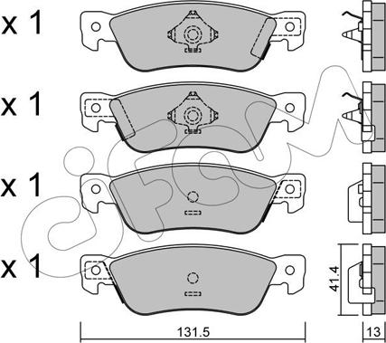 Cifam 822-359-0 - Гальмівні колодки, дискові гальма autozip.com.ua