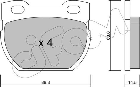 Cifam 822-354-0 - Гальмівні колодки, дискові гальма autozip.com.ua