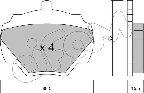 Cifam 822-353-0 - Гальмівні колодки, дискові гальма autozip.com.ua