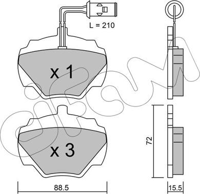 Cifam 822-353-1 - Гальмівні колодки, дискові гальма autozip.com.ua