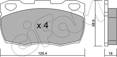 Cifam 822-352-1 - Гальмівні колодки, дискові гальма autozip.com.ua