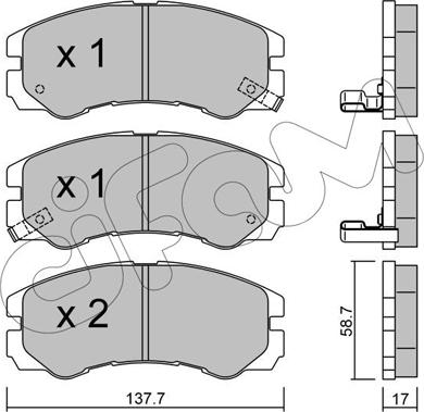 Cifam 822-357-0 - Гальмівні колодки, дискові гальма autozip.com.ua