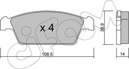 Cifam 822-367-0 - Гальмівні колодки, дискові гальма autozip.com.ua