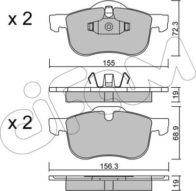 Cifam 822-309-0 - Гальмівні колодки, дискові гальма autozip.com.ua