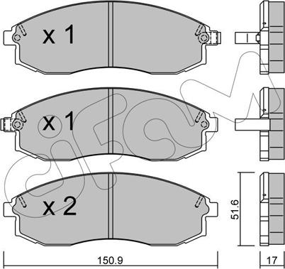 Cifam 822-306-0 - Гальмівні колодки, дискові гальма autozip.com.ua