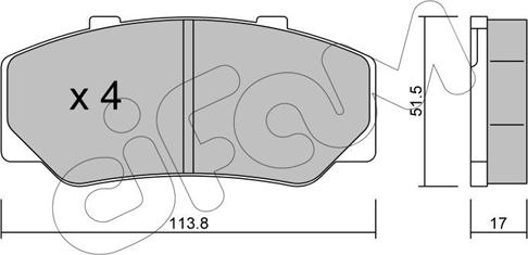 Cifam 822-308-0 - Гальмівні колодки, дискові гальма autozip.com.ua