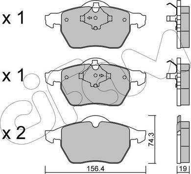 Cifam 822-314-1 - Гальмівні колодки, дискові гальма autozip.com.ua