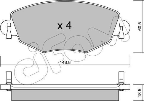 Cifam 822-318-0 - Гальмівні колодки, дискові гальма autozip.com.ua