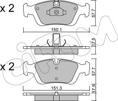 Cifam 822-312-0 - Гальмівні колодки, дискові гальма autozip.com.ua