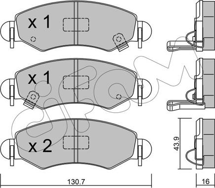 Cifam 822-339-1 - Гальмівні колодки, дискові гальма autozip.com.ua