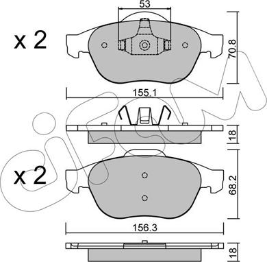 Cifam 822-336-0 - Гальмівні колодки, дискові гальма autozip.com.ua