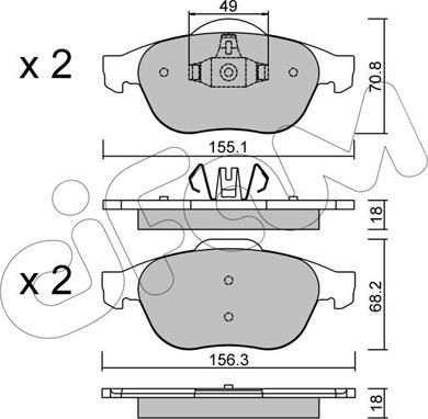 Cifam 822-336-2 - Гальмівні колодки, дискові гальма autozip.com.ua