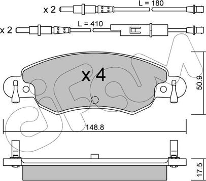 Cifam 822-330-0 - Гальмівні колодки, дискові гальма autozip.com.ua