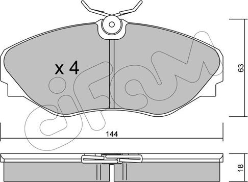 Cifam 822-338-0 - Гальмівні колодки, дискові гальма autozip.com.ua