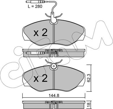 Cifam 822-338-1 - Гальмівні колодки, дискові гальма autozip.com.ua