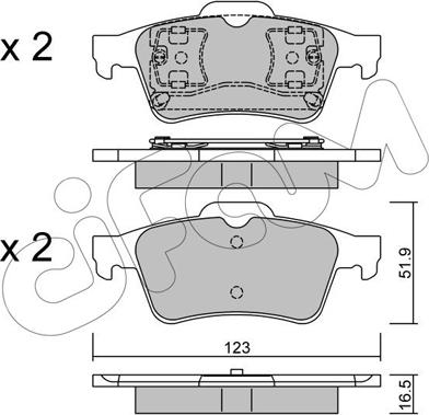 Cifam 822-337-0 - Гальмівні колодки, дискові гальма autozip.com.ua