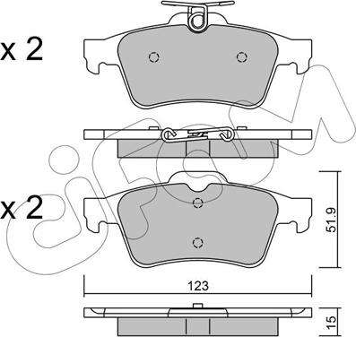 Cifam 822-337-3 - Гальмівні колодки, дискові гальма autozip.com.ua