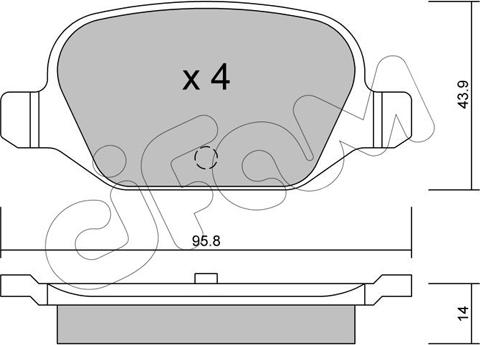 Cifam 822-324-0 - Гальмівні колодки, дискові гальма autozip.com.ua