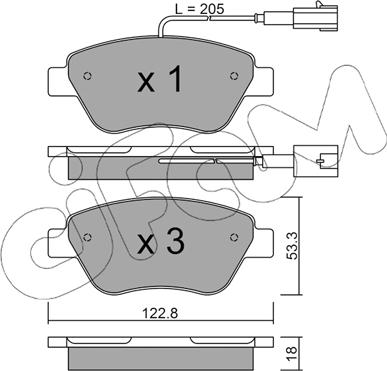 Cifam 822-321-0 - Гальмівні колодки, дискові гальма autozip.com.ua