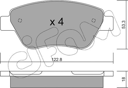 Cifam 822-321-1 - Гальмівні колодки, дискові гальма autozip.com.ua