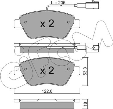 Cifam 822-321-3 - Гальмівні колодки, дискові гальма autozip.com.ua