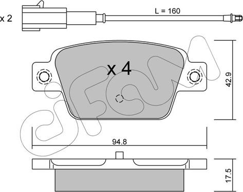 Cifam 822-323-1 - Гальмівні колодки, дискові гальма autozip.com.ua