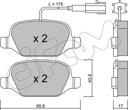 Cifam 822-323-2 - Гальмівні колодки, дискові гальма autozip.com.ua