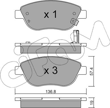 Cifam 822-322-2 - Гальмівні колодки, дискові гальма autozip.com.ua