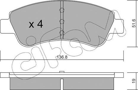 Cifam 822-327-0 - Гальмівні колодки, дискові гальма autozip.com.ua