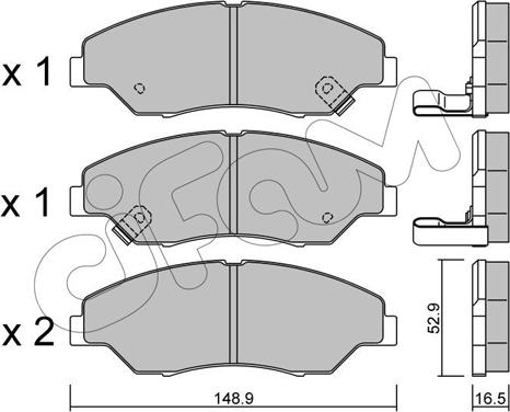 Cifam 822-376-0 - Гальмівні колодки, дискові гальма autozip.com.ua