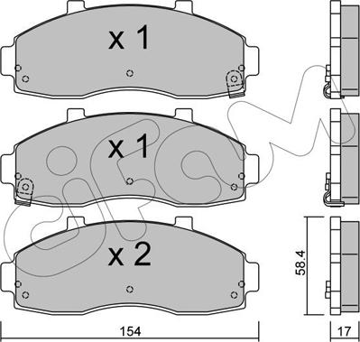 Cifam 822-373-0 - Гальмівні колодки, дискові гальма autozip.com.ua