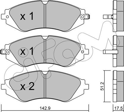 Cifam 822-294-0 - Гальмівні колодки, дискові гальма autozip.com.ua