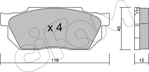 Cifam 822-247-0 - Гальмівні колодки, дискові гальма autozip.com.ua