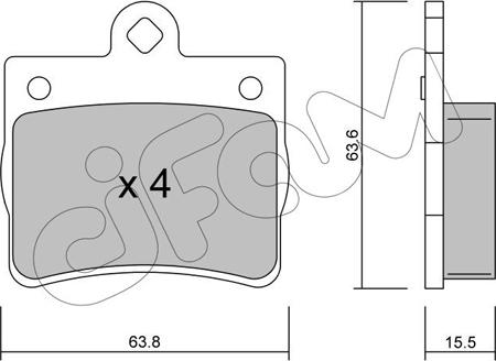 Cifam 822-255-0 - Гальмівні колодки, дискові гальма autozip.com.ua