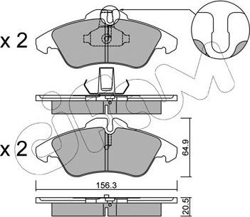 Cifam 822-256-0 - Гальмівні колодки, дискові гальма autozip.com.ua