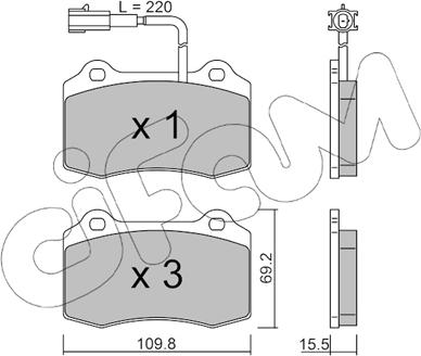 Cifam 822-251-7 - Гальмівні колодки, дискові гальма autozip.com.ua