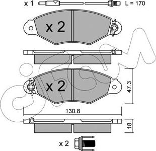 Cifam 822-253-1 - Гальмівні колодки, дискові гальма autozip.com.ua