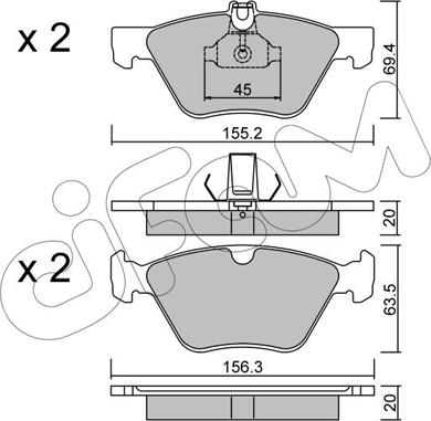 Cifam 822-252-0 - Гальмівні колодки, дискові гальма autozip.com.ua