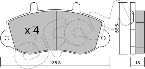 Cifam 822-264-0 - Гальмівні колодки, дискові гальма autozip.com.ua