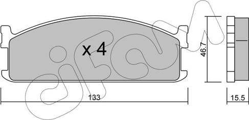 Cifam 822-265-0 - Гальмівні колодки, дискові гальма autozip.com.ua