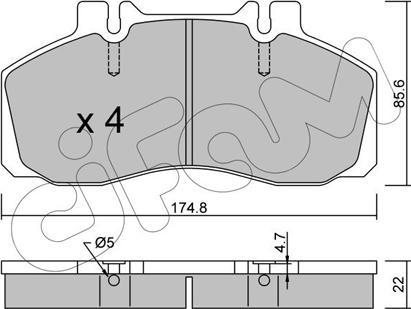 Cifam 822-266-0 - Гальмівні колодки, дискові гальма autozip.com.ua