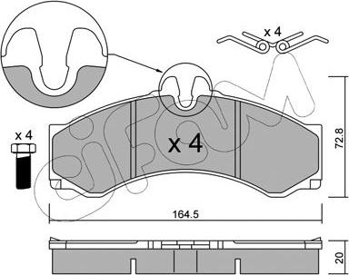 Cifam 822-262-1 - Гальмівні колодки, дискові гальма autozip.com.ua