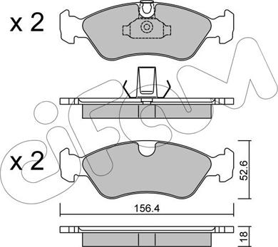 Cifam 822-208-0 - Гальмівні колодки, дискові гальма autozip.com.ua